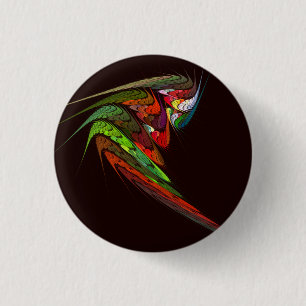 Chameleon Abstracte Art Button (ronde)
