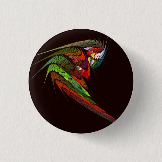 Chameleon Abstracte Art Button (ronde) (Voorkant)