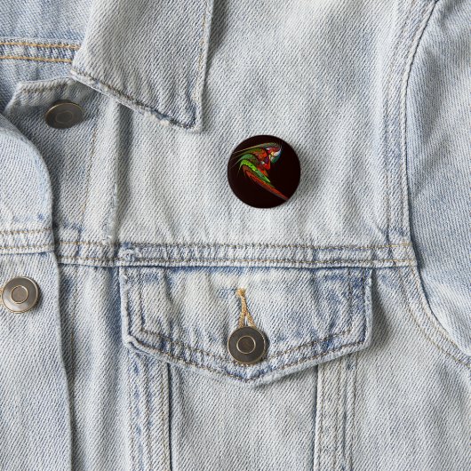 Chameleon Abstracte Art Button (ronde) (In situ)