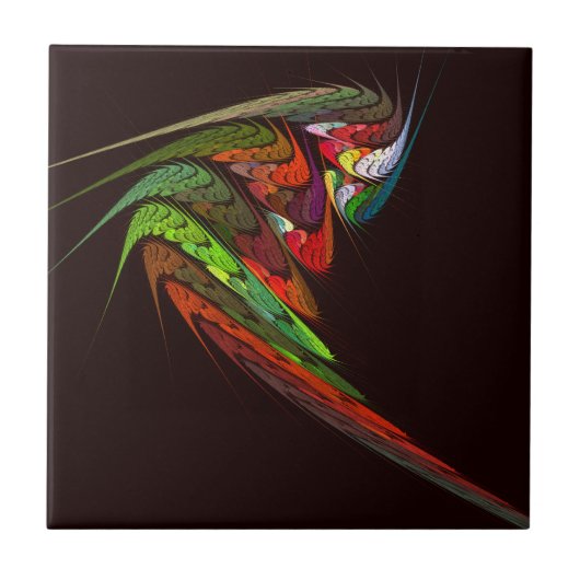Chameleon Abstracte Art Tegel Tegeltje (Voorkant)