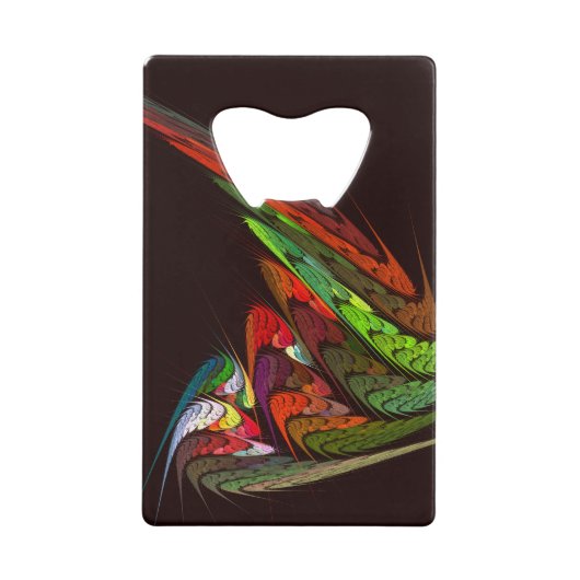 Chameleon Abstracte kunst Creditkaart Flessenopener (Voorkant)
