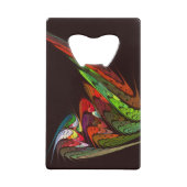 Chameleon Abstracte kunst Creditkaart Flessenopener (Achterkant)