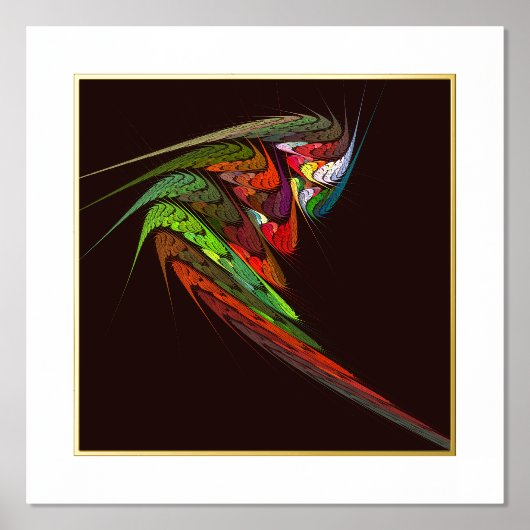 Chameleon Abstracte kunst Folie Afdrukken (Voorkant)