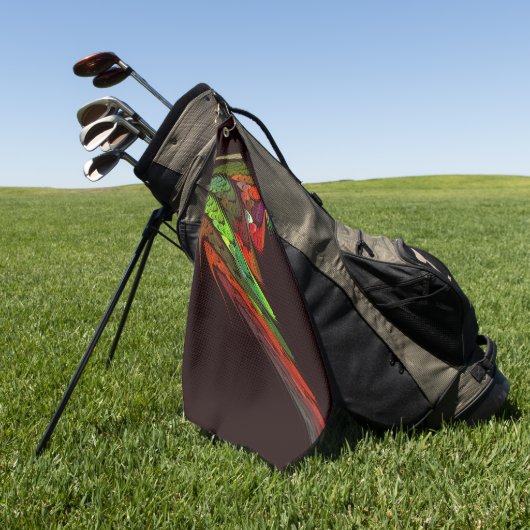 Chameleon Abstracte kunst Golfhanddoek (Groen)