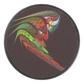 Chameleon Abstracte kunst Hockey Puck (Voorkant)