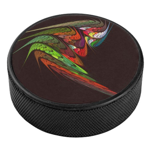 Chameleon Abstracte kunst Hockey Puck (3/4)
