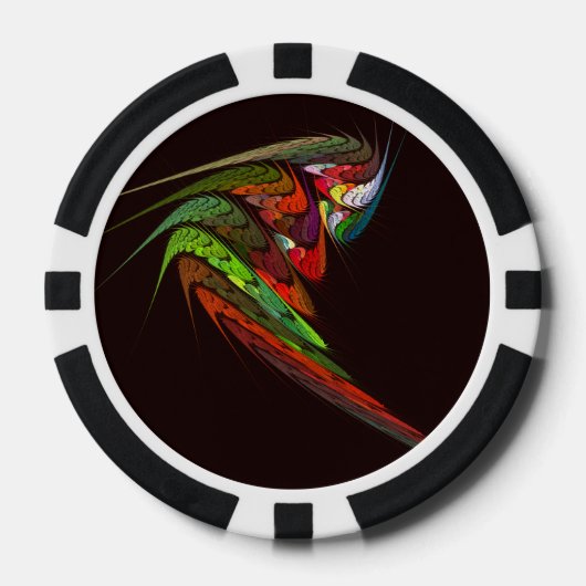 Chameleon Abstracte kunst Poker Chips (Voorkant)