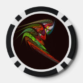 Chameleon Abstracte kunst Poker Chips (Achterkant)