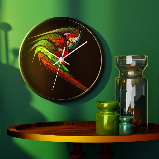 Chameleon Abstracte Kunst Rond Grote Klok