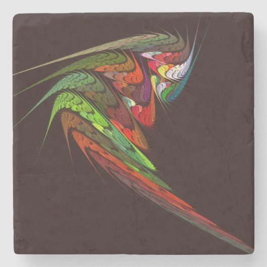 Chameleon Abstracte kunst Stenen Onderzetter (Voorkant)