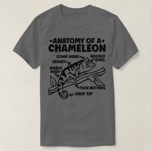 Chameleon Anatomy of a Chameleon T-shirt (Design voorkant)
