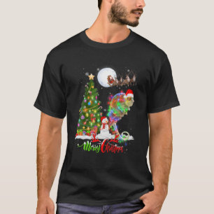 Chameleon Animal Merry-kerstDierenvriend T-shirt