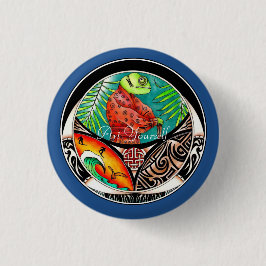 Chameleon Art Drawing Ronde Button 3,2 Cm