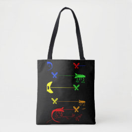 Chameleon Art, Rainbow Chameleon Tas Shopping Bag