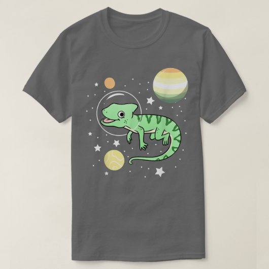Chameleon Astronaut Genderflor Pride  T-shirt (Design voorkant)
