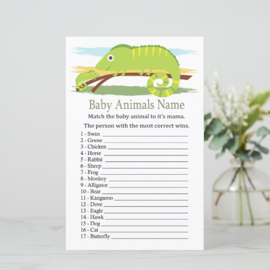 Chameleon Baby Animals Name Game (Staand voorkant)