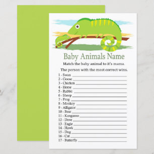 Chameleon Baby Animals Name Game