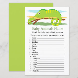 Chameleon Baby Animals Name Game