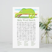 Chameleon Baby shower Word Search Game (Staand voorkant)