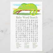 Chameleon Baby shower Word Search Game (Voorkant)