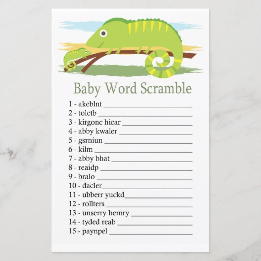 Chameleon Baby word scramble game (Voorkant)