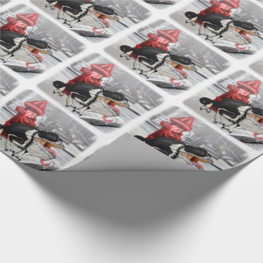 Chameleon Boston Terrier Cadeaupapier (Hoek)