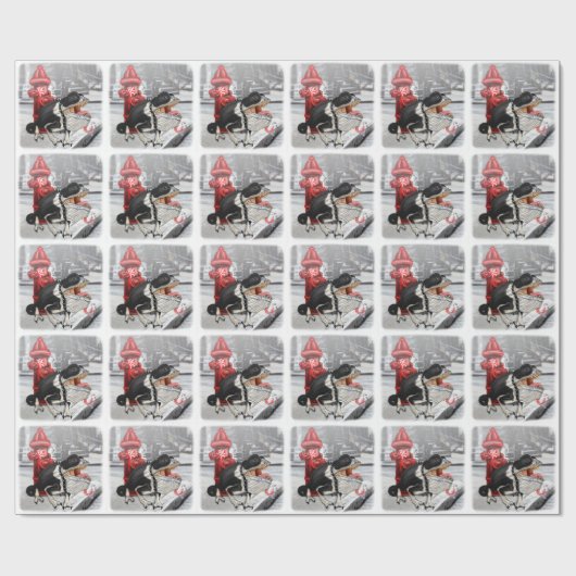 Chameleon Boston Terrier Cadeaupapier (Vlak)