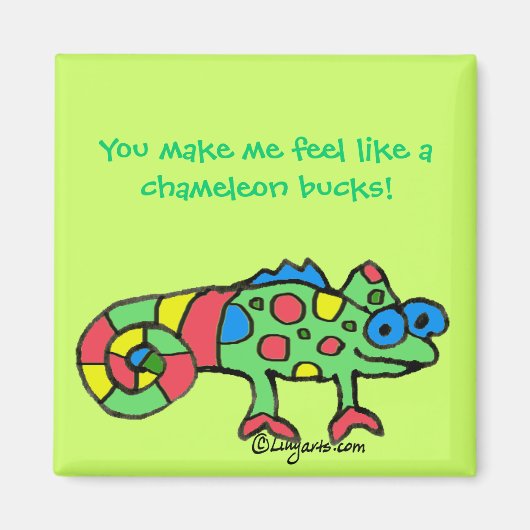 Chameleon Bucks Magnet (Voorkant)