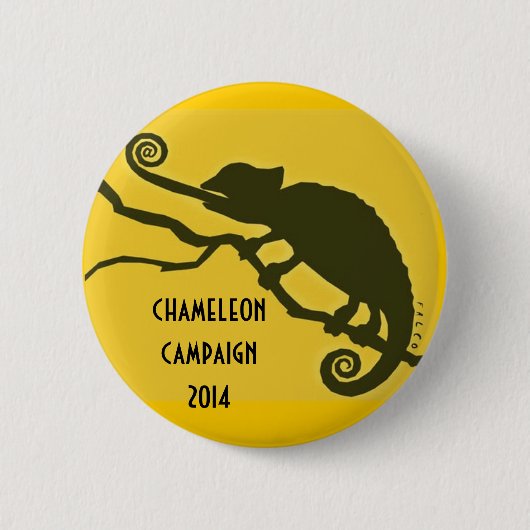 Chameleon Campine 2014 Ronde Button 5,7 Cm (Voorkant)