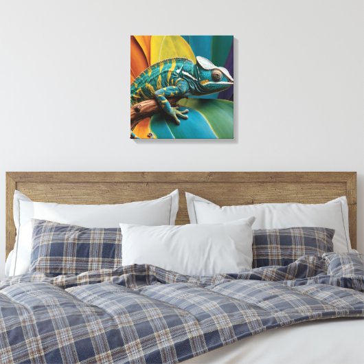 Chameleon Canvas Afdruk (Insitu (Slaapkamer))