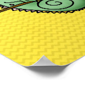 Chameleon Cartoon Lizard Cute Poster (Hoek)