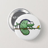 Chameleon Cartoon Lizard Cute Ronde Button 5,7 Cm (Voorkant /achterkant)
