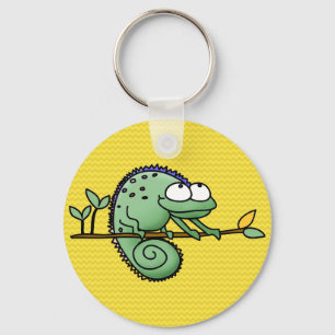 Chameleon Cartoon Lizard Cute Sleutelhanger