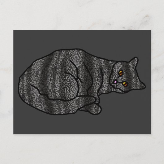 Chameleon Cat Briefkaart (Voorkant)