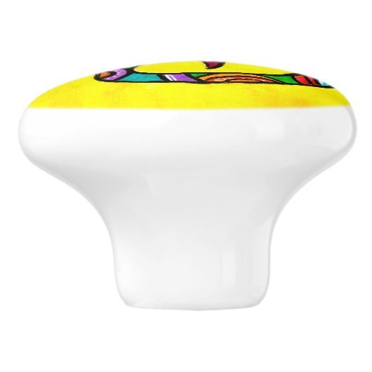 Chameleon Ceramic Knob. Keramische Knop (Zijkant)