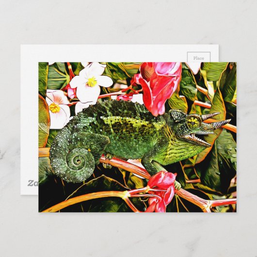 Chameleon Charisma Briefkaart (Voorkant / Achterkant)