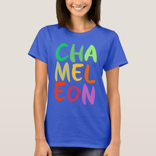 Chameleon Colorful Text T-shirt (Voorkant)