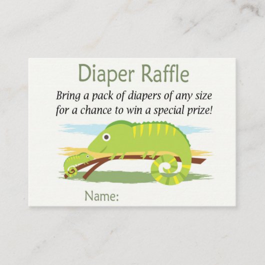 Chameleon Diaper Raffle Tickets (Voorkant)