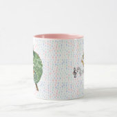 Chameleon die blauwdruk speelt in de Rain Saxophon Mok (Midden)