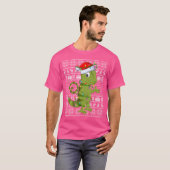 Chameleon Dierenvriend Santa Hat Ugly Chameleon Ch T-shirt (Voorkant volledig)