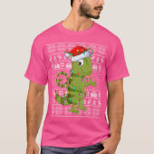 Chameleon Dierenvriend Santa Hat Ugly Chameleon Ch T-shirt (Voorkant)