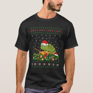 Chameleon Dierenvriend Santa Hat Ugly Chameleon Ch T-shirt