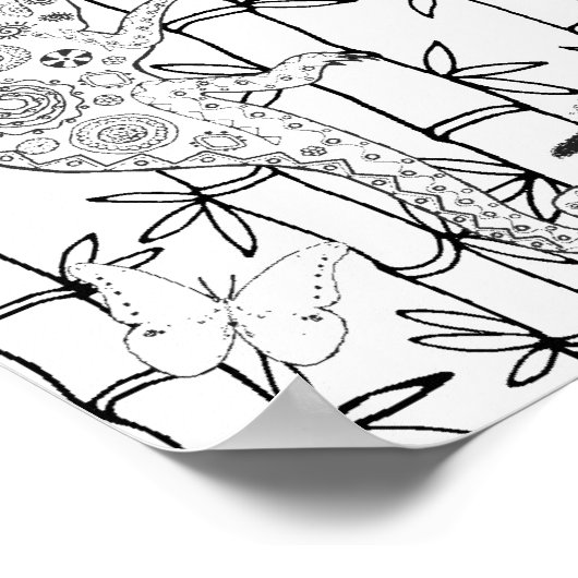 Chameleon Doodle 2 Poster (Hoek)