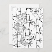 Chameleon Doodle Briefkaart (Voorkant / Achterkant)