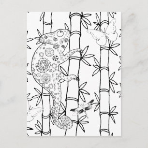 Chameleon Doodle Briefkaart