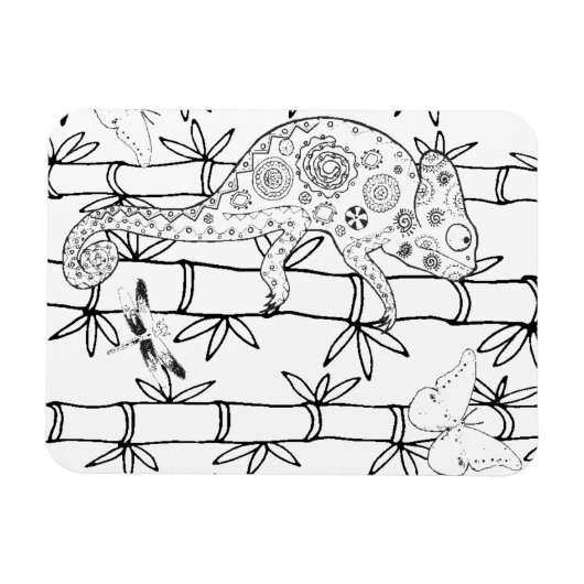 Chameleon Doodle Magneet (Horizontaal)