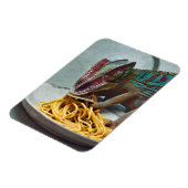 Chameleon Eating Spaghetti Magneet (Linkerzijde)