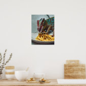 Chameleon Eating Spaghetti Poster (Keuken)