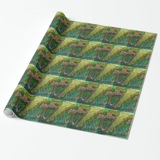 CHAMELEON FAUX-HUIDTEXTURE CADEAUPAPIER (Uitgerold)
