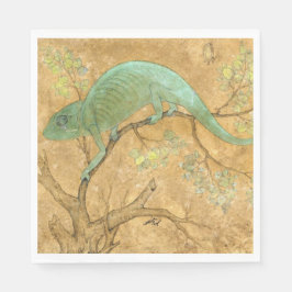 Chameleon (hagedis) (reptiel) (Mughal Art) (Aziati Servet